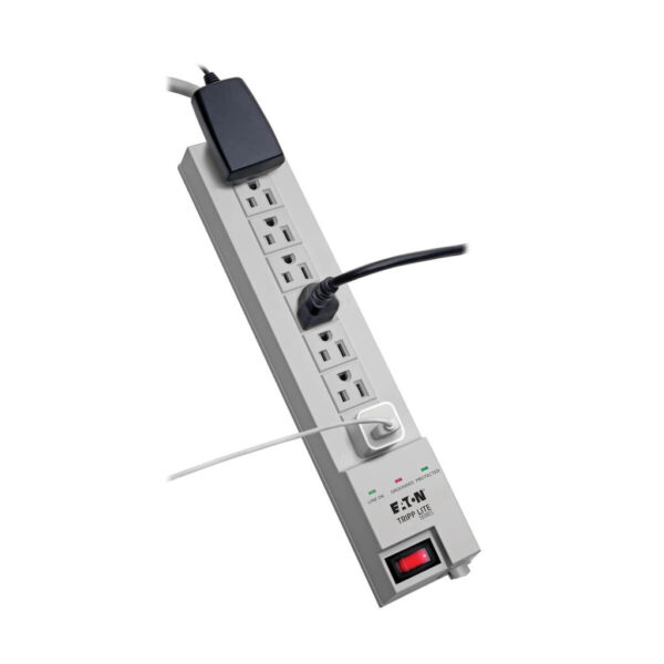 Tripp Lite series Protect It! 8-Outlet Home Computer Surge Protector, 8 ft. (2.43 m) Cord, 1080 Joules, Space-Saving Plug