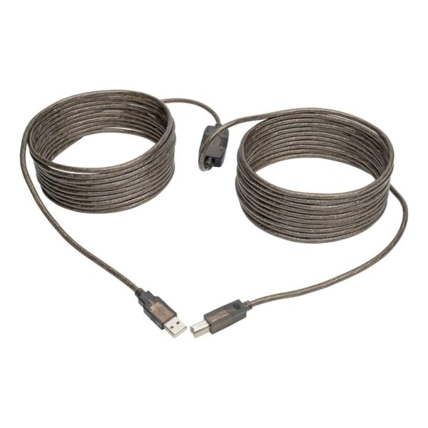63a7fd0d9f32997e12cdc2b91dd63843 Tripp Lite series USB 2.0 A to B Active Repeater Cable (M/M), 30 ft. (9.14 m)