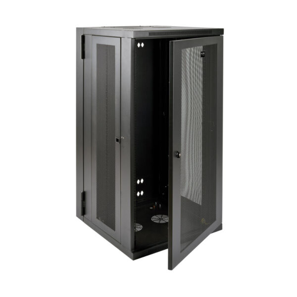 63bc286f45568f94575b8af17a954e0e Tripp Lite series SmartRack 26U UPS-Depth Wall-Mount Half-Height Rack Enclosure, Hinged Back - SRW26USDP