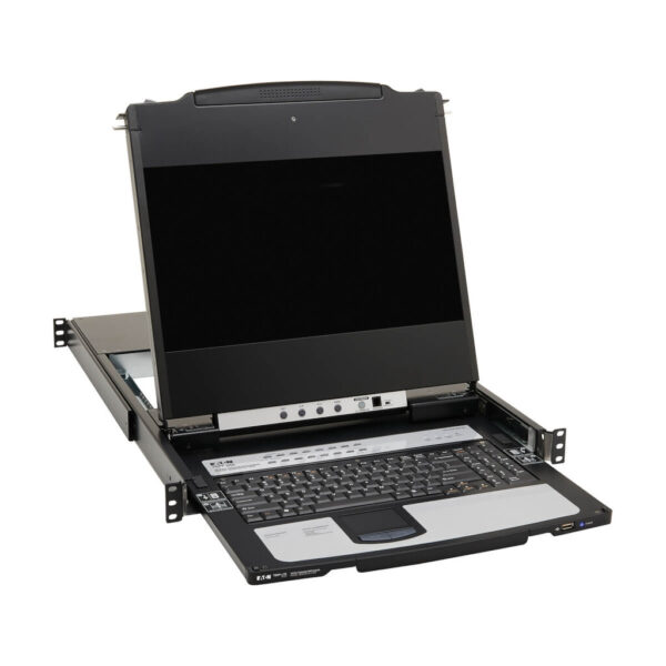 Tripp Lite series NetDirector 16-Port DisplayPort KVM Switch Console with 17 in. LCD, IP Remote Access, Dual Rail, 1U Rack-Mount, TAA