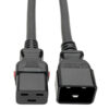 Tripp Lite series Power Extension Cord, Locking C19 to C20 - Heavy-Duty, 20A, 100-250V, 12 AWG, 10 ft. (3.05 m), Black
