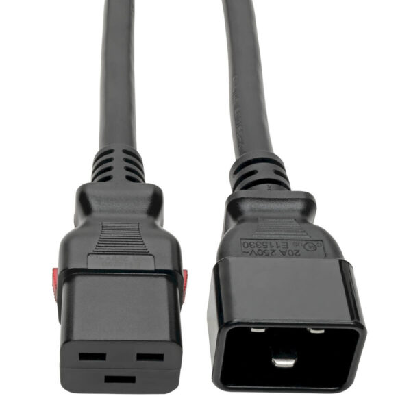 Tripp Lite series Power Extension Cord, Locking C19 to C20 - Heavy-Duty, 20A, 100-250V, 12 AWG, 10 ft. (3.05 m), Black