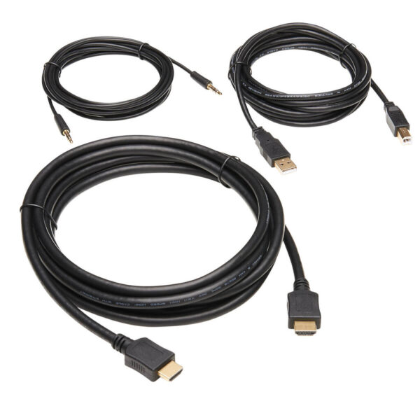 Tripp Lite series HDMI KVM Cable Kit - 4K HDMI, USB 2.0, 3.5 mm Audio (M/M), Black, 10 ft. (3.05 m)
