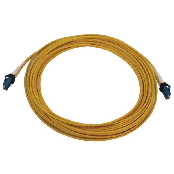 64433ff85d3f5445d449a89517714894 Tripp Lite series 400G Duplex Singlemode 9/125 OS2 Switchable Fiber Optic Cable (LC/UPC M/M), LSZH, Yellow, 10 m (32.8 ft.)
