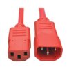 Tripp Lite series Heavy-Duty PDU Power Cord, C13 to C14 - 15A, 250V, 14 AWG, 3 ft. (0.91 m), Red