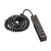 Tripp Lite series Safe-IT 6-Outlet Surge Protector - 10 ft. Spiral Cord, 5-15P Plug, 300 Joules, Antimicrobial Protection, Black