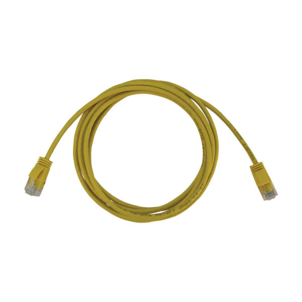 Tripp Lite series Cat6a 10G Snagless Molded Slim UTP Ethernet Cable (RJ45 M/M), PoE, Yellow, 7 ft. (2.1 m)