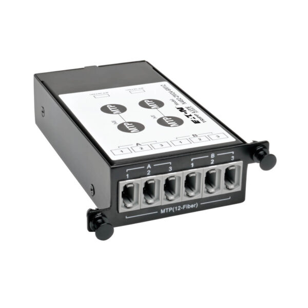 Tripp Lite series 100Gb/120Gb to 40Gb Breakout Cassette - (x2) 24-Fiber MTP/MPO ( Male with Pins ) to (x6) 12-Fiber OM4 MTP/MPO ( Male with Pins )