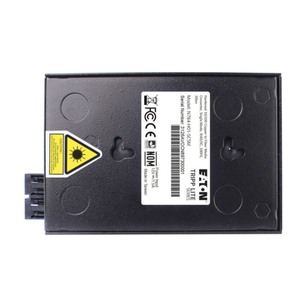 64d29aae64778e42434553a6b37b3c91 Tripp Lite series Hardened Copper to Fiber Media Converter - 10/100 Mbps, RJ45/SC Singlemode, -10° to 60°C, 30 km (18.6 mi.), TAA