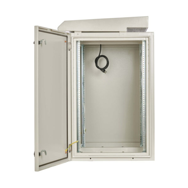 64d61270348aa63551c09eb680711de3 Tripp Lite series SmartRack Industrial Enclosure - NEMA 3R, Wall Mount, Heavy-Duty Metal, Locking, Fan With Thermal Switch, 32.5 in. Depth, 18U, Gray