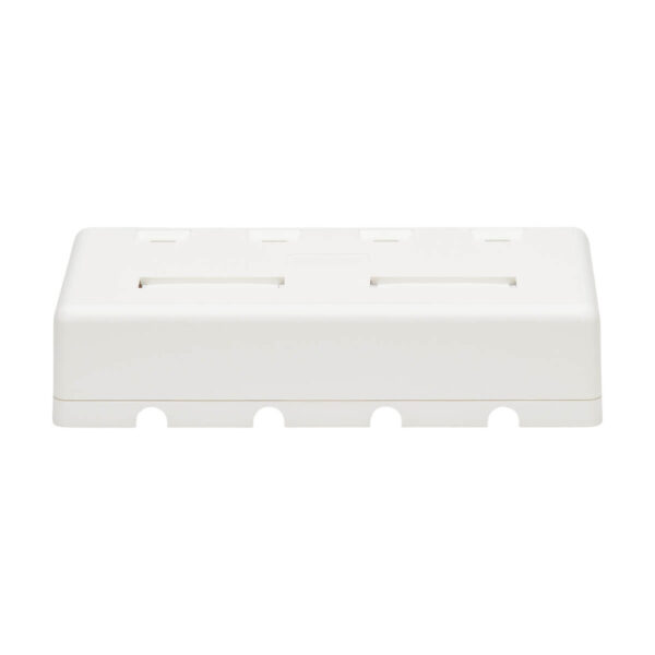 64e0f50bf5817d7c1ac36aacec084d09 Tripp Lite series Surface-Mount Box for Keystone Jacks - 4 Ports, White, TAA