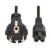 Tripp Lite series Laptop Power Cord, Schuko to C5 - 2.5A, 250V, H05VV-F, 2 m (6.6 ft.), Black - P058-02M-EU