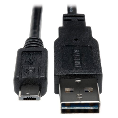 Tripp Lite series Universal Reversible USB 2.0 Cable (Reversible A to 5Pin Micro B M/M), 6-in. (15.24 cm)