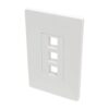 6552788e2ab41745d3a3c4660e07144b Tripp Lite series 3-Port Keystone Single-Gang Faceplate, White, TAA