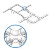 Tripp Lite series Toolless Horizontal 4-Way Junction for Fiber Routing System, 120 mm (5 in.)