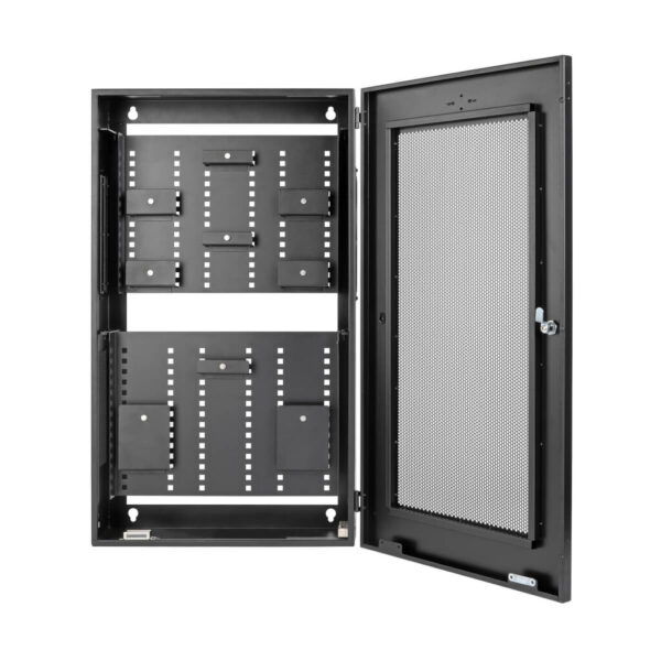 659965371eaab346ace1a00b06b49201 Tripp Lite series SmartRack 3U Low-Profile Vertical-Mount Switch-Depth Wall-Mount Structured Wiring Enclosure, Adjustable Equipment Brackets