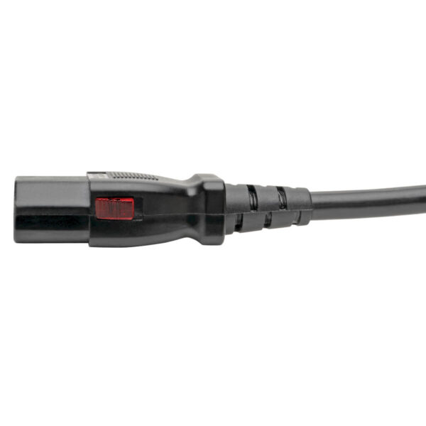 65d760fb8f61c6736032fd7564c4ac28-1 Tripp Lite series Computer Power Cord, NEMA 5-15P to Locking C13 - 10A, 125V, 18 AWG, 1 ft. (0.31 m)