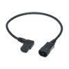 Tripp Lite series Power Extension Cord, Left-Angle C13 to C14 PDU Style - 10A, 250V, 18 AWG, 2 ft. (0.61 m), Black