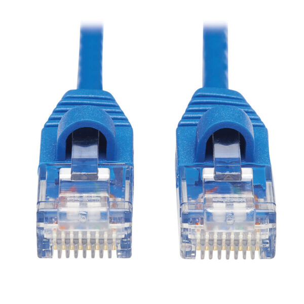 Tripp Lite series Cat6a 10G Snagless Molded Slim UTP Ethernet Cable (RJ45 M/M), Blue, 15 ft. (4.57 m)