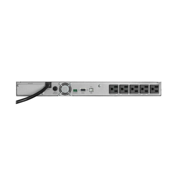 Tripp Lite series 1440VA 1100W 120V Line-Interactive UPS - 5 NEMA 5-15R Outlets, Network Card Option, USB, DB9, 1U Rack/Tower - SMART1500RT1U
