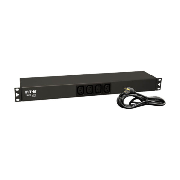 Tripp Lite series 3.8kW Single-Phase 208/240V Basic PDU, 14 Outlets (12 C13 & 2 C19), NEMA L6-20P Input, 15 ft. (4.57 m) Cord, 1U Rack-Mount