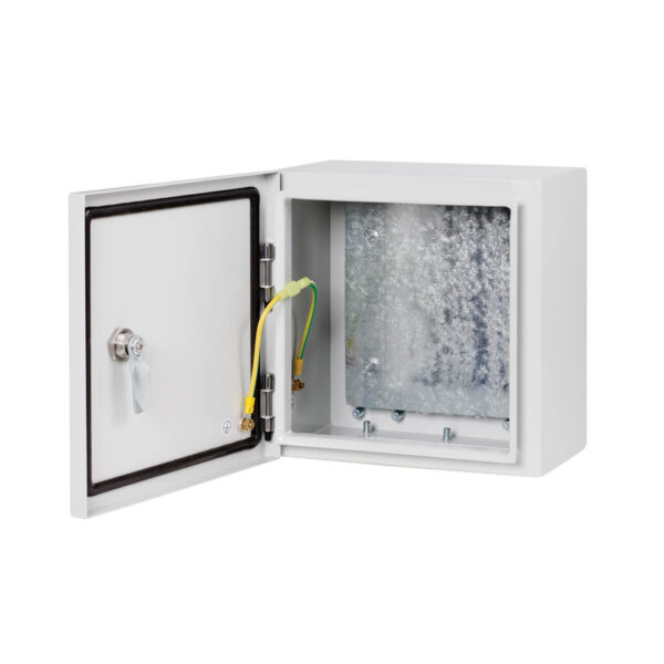 Tripp Lite series SmartRack Outdoor Industrial Enclosure with Lock - NEMA 4, Surface Mount, Metal Construction, 10 x 10 x 6 in., Gray