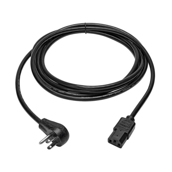 66ae10cb4ac31b26ab5345756329eb0f Tripp Lite series Desktop Computer AC Power Cord, Right-Angle NEMA 5-15P to C13 - 10A, 125V, 18 AWG, 10 ft. (3.05 m), Black