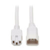 Tripp Lite series Power Cord C14 to C15 - Heavy-Duty, 15A, 250V, 14 AWG, 6 ft. (1.83 m), White