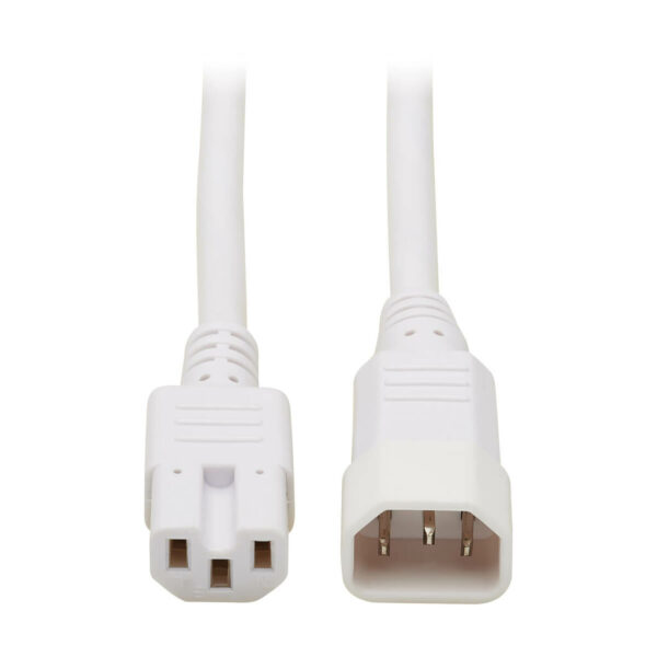 Tripp Lite series Power Cord C14 to C15 - Heavy-Duty, 15A, 250V, 14 AWG, 6 ft. (1.83 m), White