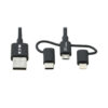 670a53fabca98e2a4839b477a214f68d Tripp Lite series Universal USB-A to Lightning, USB Micro-B and USB-C Sync/Charge Cable (M/3xM), MFi Certified, Black, 6 ft. (1.8 m) - M101-006-LMC-BK