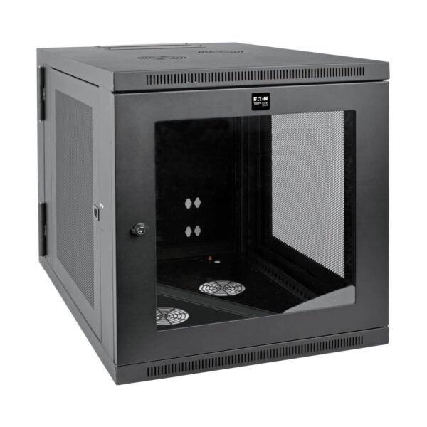 Tripp Lite series SmartRack 12U Server-Depth Wall-Mount Small Rack Enclosure, Clear Acrylic Window, Hinged Back - SRW12US33G