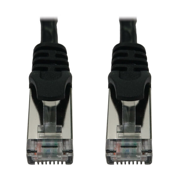 Tripp Lite series Cat6a 10G Snagless Shielded Slim STP Ethernet Cable (RJ45 M/M), PoE, Black, 1 ft. (0.3 m)