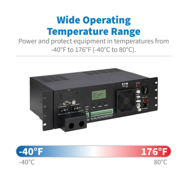 Tripp Lite series 120VAC 24VDC 2000VA 1600W Extreme Temperature Network UPS for Industrial and Traffic Networks, 3U, Hardwire