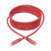 Tripp Lite series Cat6 Gigabit Molded (UTP) Ethernet Cable (RJ45 M/M), PoE, Red, 10 ft. (3.05 m)