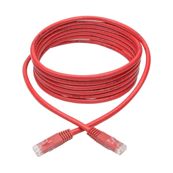 Tripp Lite series Cat6 Gigabit Molded (UTP) Ethernet Cable (RJ45 M/M), PoE, Red, 10 ft. (3.05 m)