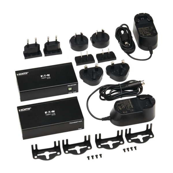 67fb6bdc2646bb55332ce1d20f11912c Tripp Lite series 2-Port HDMI over Cat6 Extender Kit, Transmitter/Receiver - 4K 60 Hz, HDR, 4:4:4, PoC, 230 ft. (70.1 m), TAA