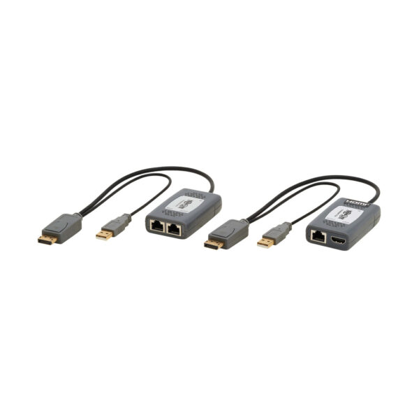 Tripp Lite series 1-Port DisplayPort over Cat6 Extender Kit, Pigtail Transmitter/Receiver, 4K 60 Hz, HDR, 4:4:4, 230 ft. (70.1 m), TAA