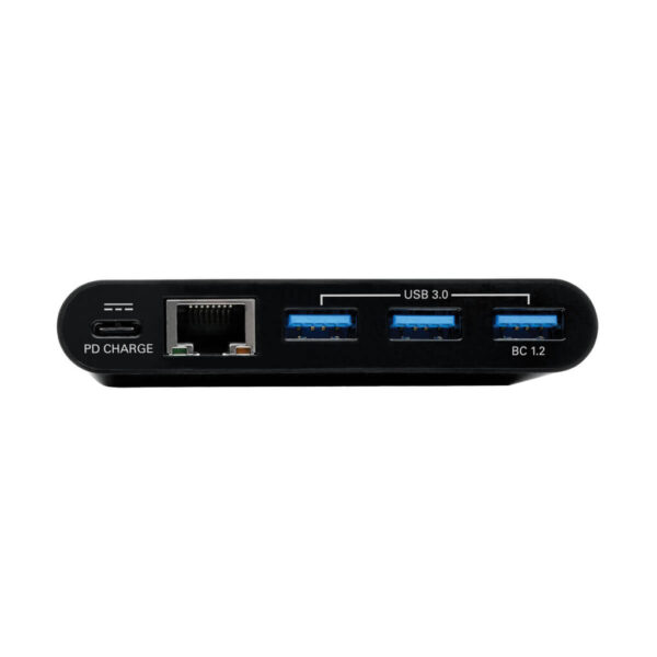 Tripp Lite series 3-Port USB-C Hub - USB 3.x (5Gpbs) Hub Ports, Gigabit Ethernet, 60W PD Charging, Black