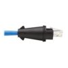 Tripp Lite series Industrial Cat6 UTP Ethernet Cable (RJ45 M/M), 100W PoE, CMR-LP, IP68, Blue, 50 ft. (15.24 m)