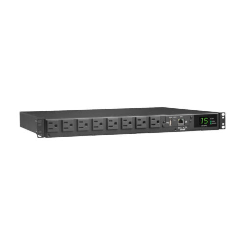 Tripp Lite series 1.44kW 120V Single-Phase ATS/Monitored PDU - 8 NEMA 5-15R Outlets, Dual 5-15P Inputs, 12 ft. Cords, 1U, TAA