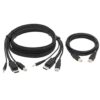 Tripp Lite series DisplayPort KVM Cable Kit - DP, USB, 3.5 mm Audio (3xM/3xM) + USB (M/M), 4K, 4:4:4, 6 ft. (1.83 m), Black