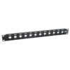 Tripp Lite series 12-Port 1U Rack-Mount Unshielded Blank Keystone/Multimedia Patch Panel, RJ45 Ethernet, USB, HDMI, Cat5e/6