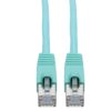 6909c5fefd719b5462439e3024854601 Tripp Lite series Cat6a 10G Snagless Shielded STP Ethernet Cable (RJ45 M/M), PoE, Aqua, 35 ft. (10.67 m)