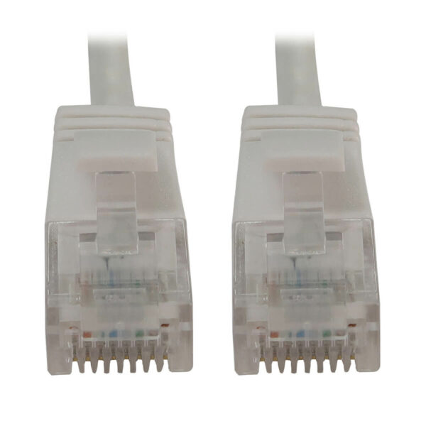 691567830333740821e84e2a56814d60-3 Tripp Lite series Cat6a 10G Snagless Molded Slim UTP Ethernet Cable (RJ45 M/M), PoE, White, 5 ft. (1.5 m)