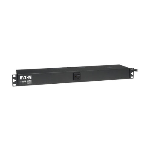 Tripp Lite series 1.8kW Single-Phase 120V Basic PDU, 13 NEMA 5-15R Outlets, NEMA 5-15P Input, 15 ft. (4.57 m) Cord, 1U Rack-Mount