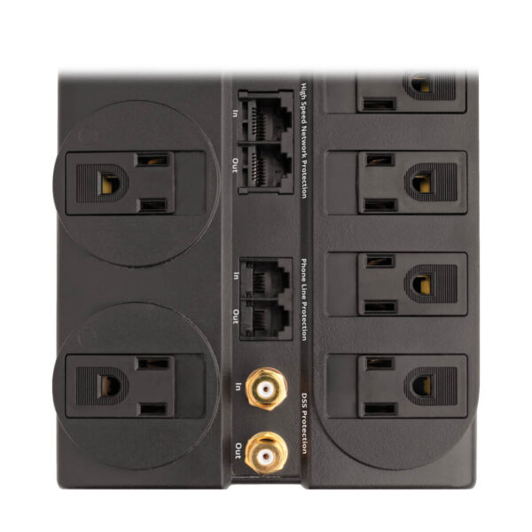691838c8b5647b62b4610676e5932506 Tripp Lite series Protect It! 8-Outlet Surge Protector, 10 ft. Cord, 3240 Joules, Modem/Coax/Ethernet Protection, RJ45