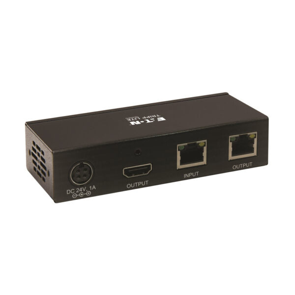 Tripp Lite series HDMI over Cat6 Receiver with Repeater, 4K 60Hz, HDR, 4:4:4, IR Transceiver, PoC, HDCP 2.2, 230 ft., TAA