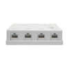 693b71f63d3be4157fee93812bc4b8bb Tripp Lite series Pre-Configured Unshielded Cat6 4-Port Surface-Mount Box, 110 IDC, RJ45, White, TAA - N236-004-WH