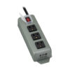 Tripp Lite series Industrial Power Strip, 3-Outlet, 9 ft. (2.7 m) Cord, NEMA 5-15P Plug, Switch Guard