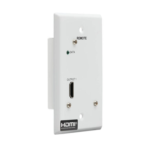Tripp Lite series 1-Port HDMI over Cat6 Receiver, Wall Plate - 4K 60 Hz, HDR, 4:4:4, PoC, HDCP 2.2, 230 ft. (70.1 m), TAA
